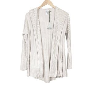 Barefoot Dreams Namaste Rib Hooded Cardigan Medium